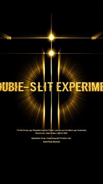 Double Slit Experiment Physics Concept Illuminated Glowing Light Background