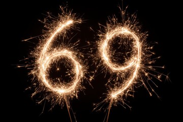 Sparkler Numbers 6 and 9 for Celebration and Festive Events