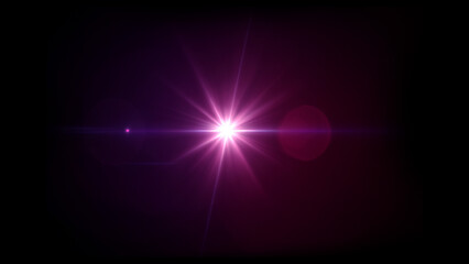 Digital blue lens flare in dark background