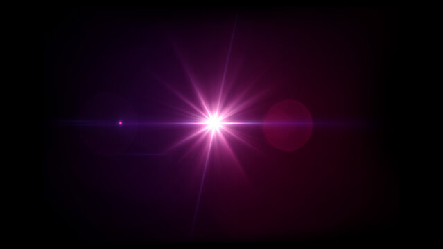 Digital blue lens flare in dark background - Powered by Adobe