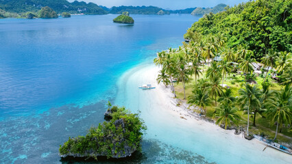 tropical island in the sea