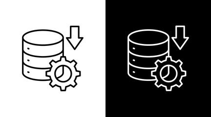 Database  White Icon Set Design