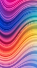 Chromatic gradient waves of vivid color, creating smooth and artistic design