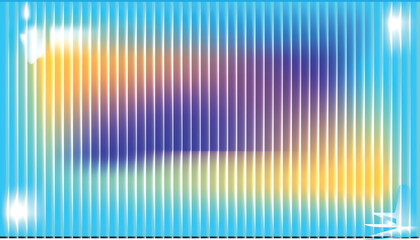 Teal glass ripple gradient texture, luminous abstract distortion, smooth vertical reeded blur, navy flow motion, futuristic reflective background.