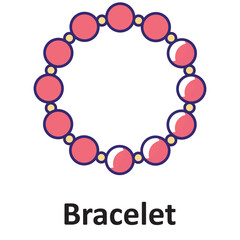 Bracelet Vector Icon which can easily modify or edit