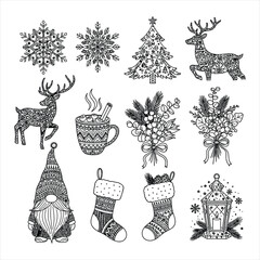 Christmas pattern doodles