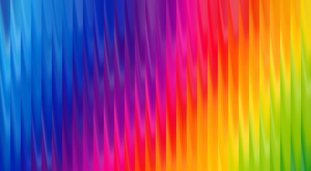 A vibrant abstract image with a spectrum of rainbow colors forming vertical lines. The image is a burst of color and energy