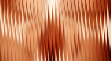 Abstract pattern of vertical lines, creating a mesmerizing visual texture in shades of copper and brown. The lines seem to undulate, adding depth and movement to the composition
