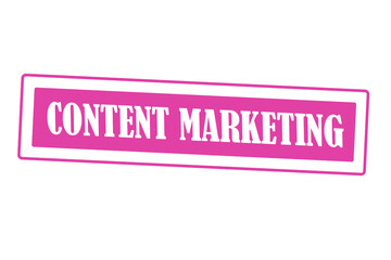 content marketing promotion sign in pink color isolated on transparent background