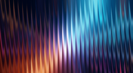 Abstract digital background featuring a gradient of blue, orange, and purple, with vertical lines creating a sense of depth and movement