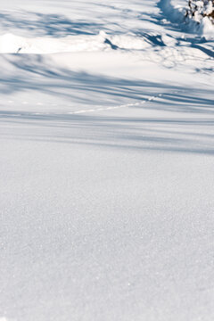 Minimal snow pattern with faint winter shadow lines
