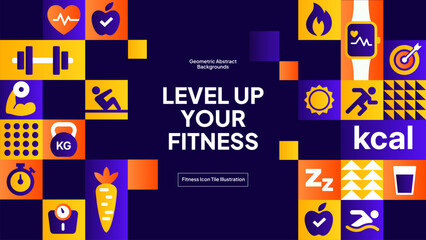 09_Fitness Icon Grid Design