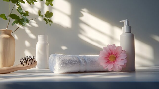 Luxurious Cosmetic Set with Massage Brush