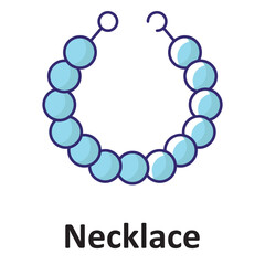 Necklace Vector Icon which can easily modify or edit