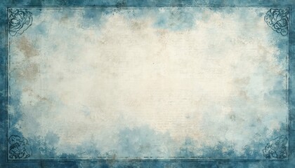 Illustration presents a vintage paper background with a grunge texture. The image features a frame with decorative elements in the corners. Use this distressed paper for your designs.