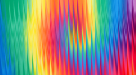 A vibrant and colorful abstract artwork displaying a spectrum of hues and shades. The composition consists of vertical lines forming an artistic expression