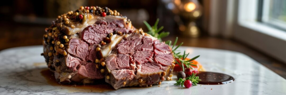 Sauerbraten is one of the most famous dishes of German cuisine. This is a tender roast beef that is pre-aged in a fragrant sweet and sour marinade for several days.