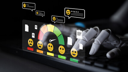 Using AI for customer feedback analysis and satisfaction reporting. An AI dashboard for reviewing user comments, ratings, and satisfaction scores. Motif