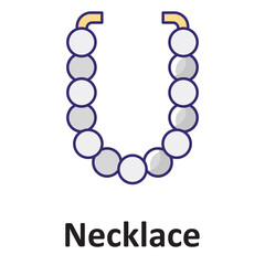 Necklace Vector Icon which can easily modify or edit