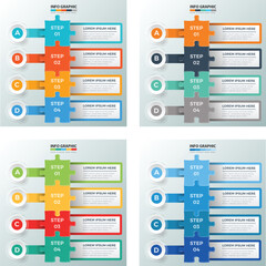 6 Step List Infographic Template with Icons - Checklist or Report Layout