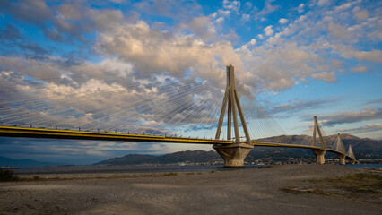 Obraz premium Cable-Stayed Bridge in Greece