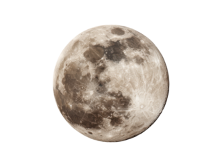 Luminous celestial orb with textured surface against black moon lunar, Isolated, Png Transparent Background