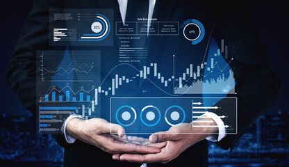 Sales data analysis dashboard showing performance, trends, and insights. Sales data tracks growth,...
