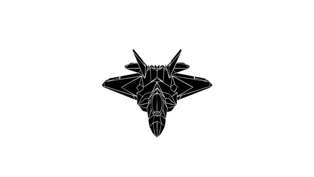 Lockheed Martin F-22 Raptor &ndash; Geometric Fighter Jet