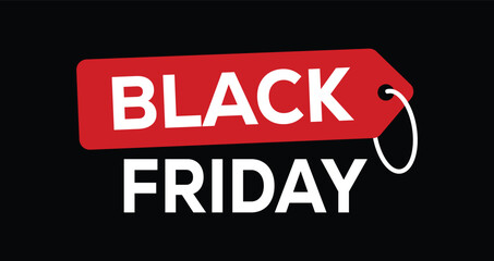 Black Friday Sale banner. High-contrast graphic featuring white 