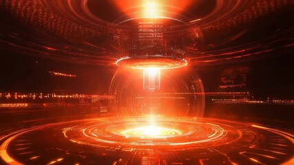 Digital energy core powering futuristic data processing system - Powered by Adobe