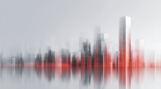 The urban landscape of towering buildings