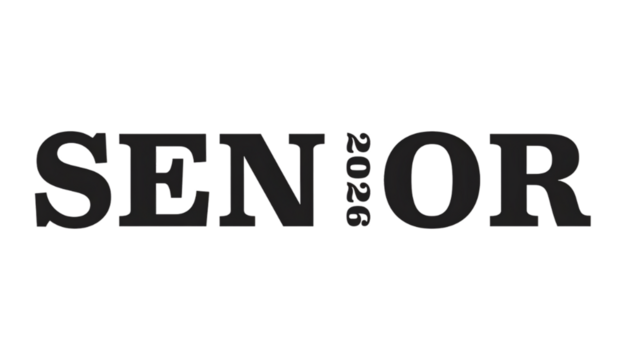 Senior class of 2023 elegant typography text isolated on transparent background