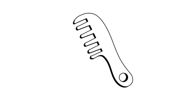 Modern hand drawn animated icon of hair comb, ready for premium use