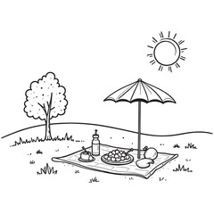 Black and White Nature Picnic