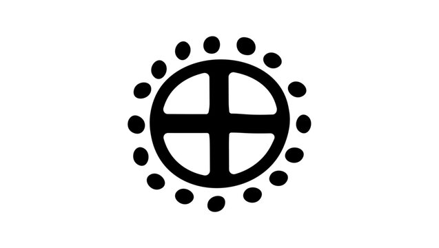 Solar Cross Vector