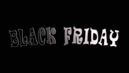 Black Friday Sale Banner. Modern Design with Black Friday Typography on Black Background. Creative Template for Black Friday Web Banner