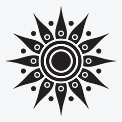 Abstract Sunburst with Circular Design