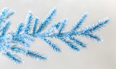 Obraz premium Frozen Azure Branch Detail