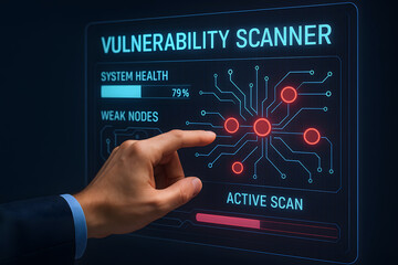 Vulnerability Scanner Interface With Hand Interaction