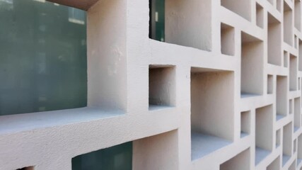 Unique wall design features modern architectural style