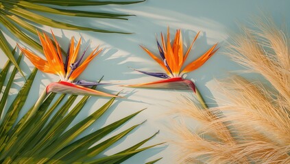 Summer Flat Lay Arrangement With