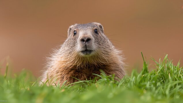 Marmot in a natural setting, showcasing its habitat and behavior, emphasizing wildlife observation