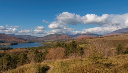Slovakian Carpathian Mountains during fall, showcasing seasonal change