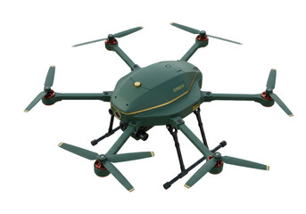 Isolated drone hexacopter UAV unmanned aerial vehicle for professional cinematography, new age