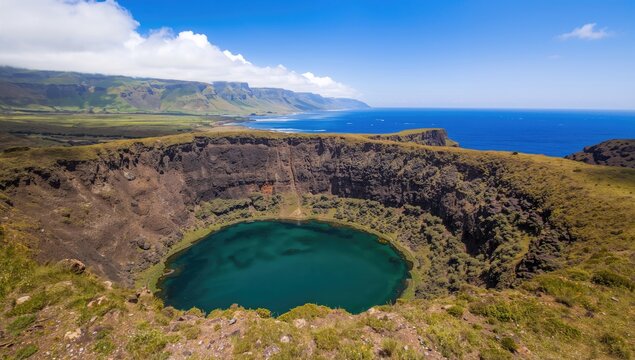 Rano Kau - volcanic caldera on Easter Island, erosion risk