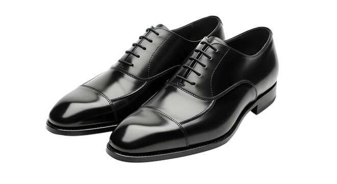 Pair of black leather dress shoes - Powered by Adobe