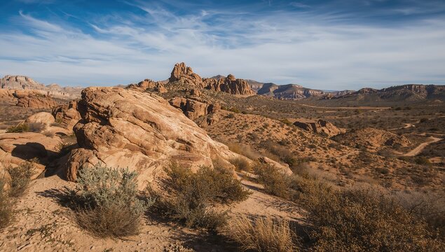 Vasquez Rocks Rugged Formations, ideal for editorial header background