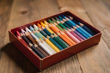color pencils in a box
