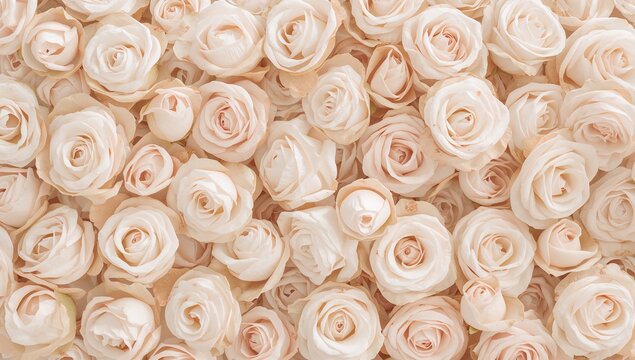 A cluster of roses, suitable for textile design, showcasing floral patterns