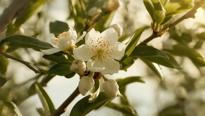 Lemon blossom, Citrus limon emits a delightful fragrance, beneficial for aromatherapy.
